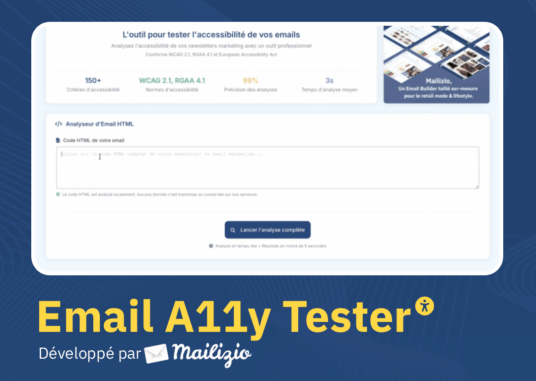Accessibilité e-mails — Mailizio